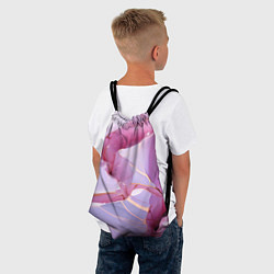 Рюкзак-мешок Куски розового мрамора, цвет: 3D-принт — фото 2