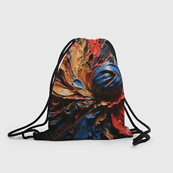 Рюкзак-мешок Красные красочные брызги, цвет: 3D-принт