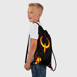 Рюкзак-мешок Quake fire logo, цвет: 3D-принт — фото 2