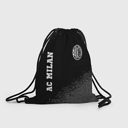 Рюкзак-мешок AC Milan sport на темном фоне вертикально, цвет: 3D-принт