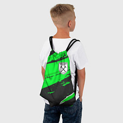 Рюкзак-мешок West Ham sport green, цвет: 3D-принт — фото 2