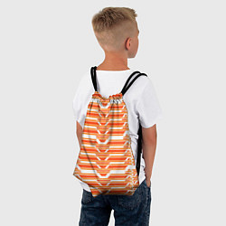 Рюкзак-мешок Жёлтые полосы на белом фоне, цвет: 3D-принт — фото 2