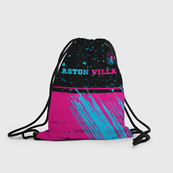 Рюкзак-мешок Aston Villa - neon gradient посередине, цвет: 3D-принт