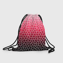 Рюкзак-мешок Крупная мозаика розовый градиент, цвет: 3D-принт