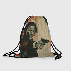 Рюкзак-мешок Джон Уик с пистолетом, цвет: 3D-принт