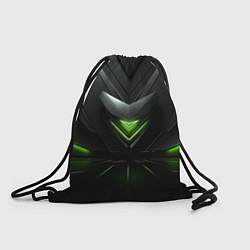 Рюкзак-мешок Яркая зеленая абстрактная конструкция в стиле nvid, цвет: 3D-принт