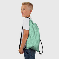 Рюкзак-мешок Светлый зелёный в мелкую полосочку, цвет: 3D-принт — фото 2