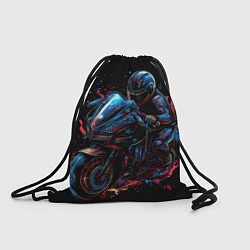 Рюкзак-мешок Мотоцикл будущего в стиле киберпанк, цвет: 3D-принт