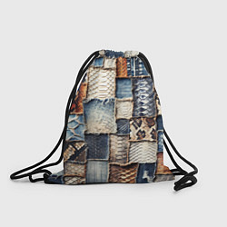 Рюкзак-мешок Змеиная кожа - пэчворк, цвет: 3D-принт