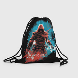 Рюкзак-мешок Assassins creed фон абстрактный, цвет: 3D-принт