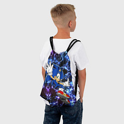 Рюкзак-мешок Sonic blue x, цвет: 3D-принт — фото 2