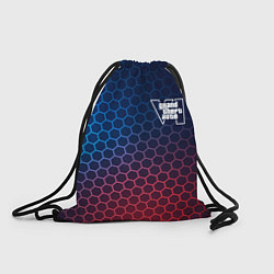 Рюкзак-мешок GTA6 неоновые соты, цвет: 3D-принт
