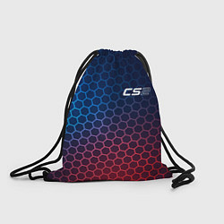Рюкзак-мешок Counter Strike 2 неоновые соты, цвет: 3D-принт
