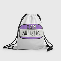 Рюкзак-мешок Аутист значок, цвет: 3D-принт