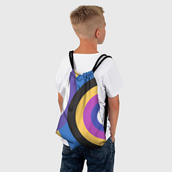 Рюкзак-мешок Разноцветные круги, абстракция, цвет: 3D-принт — фото 2