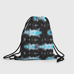 Рюкзак-мешок Сине чёрный тайдай, цвет: 3D-принт