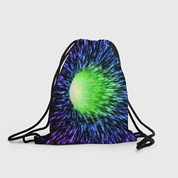 Рюкзак-мешок Червоточина - градиентные лучи со свечением, цвет: 3D-принт