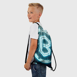 Рюкзак-мешок Неоновая вывеска - свечение, цвет: 3D-принт — фото 2