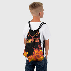 Рюкзак-мешок Карина - имя в огне, цвет: 3D-принт — фото 2