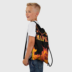 Рюкзак-мешок Марк - имя в огне, цвет: 3D-принт — фото 2