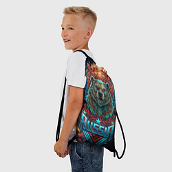 Рюкзак-мешок Суровый русский медведь, цвет: 3D-принт — фото 2