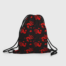 Рюкзак-мешок Blood hands паттерн, цвет: 3D-принт