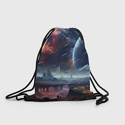 Рюкзак-мешок Фантастическая планета внутри космоса, цвет: 3D-принт
