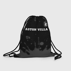 Рюкзак-мешок Aston Villa sport на темном фоне посередине, цвет: 3D-принт