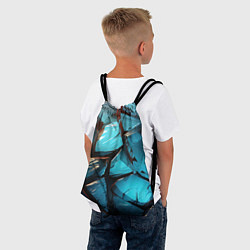 Рюкзак-мешок Синие объемные плиты, цвет: 3D-принт — фото 2