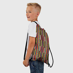 Рюкзак-мешок Африканские полоски, цвет: 3D-принт — фото 2