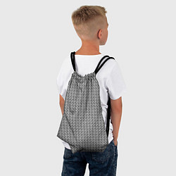 Рюкзак-мешок Чёрно-белый текстурированный полосы, цвет: 3D-принт — фото 2