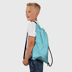 Рюкзак-мешок Бело-голубой полосы, цвет: 3D-принт — фото 2