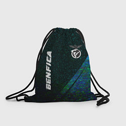 Рюкзак-мешок Benfica glitch blue, цвет: 3D-принт