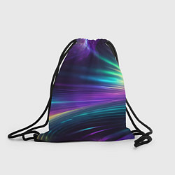 Рюкзак-мешок Неоновые лучи на фиолетовом фоне, цвет: 3D-принт