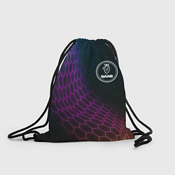 Рюкзак-мешок Saab neon hexagon, цвет: 3D-принт
