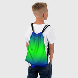 Рюкзак-мешок Зелёный градиент текстура, цвет: 3D-принт — фото 2