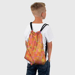 Рюкзак-мешок Россыпь оранжевых квадратов, цвет: 3D-принт — фото 2