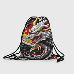Мешок для обуви Огнедышащий дракон в японском стиле