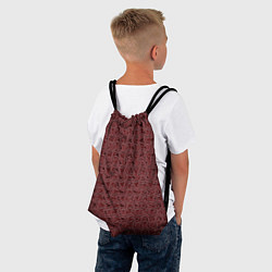 Рюкзак-мешок Тёмный красно-коричневый узорный, цвет: 3D-принт — фото 2