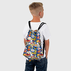 Рюкзак-мешок Комикс узоры, цвет: 3D-принт — фото 2