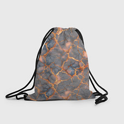 Рюкзак-мешок Текстура треснувшего темно-серого мрамора, цвет: 3D-принт