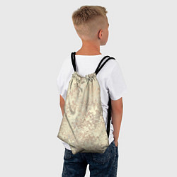 Рюкзак-мешок Нежный жёлто-бежевый абстрактный, цвет: 3D-принт — фото 2
