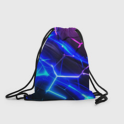 Рюкзак-мешок Микс разломленных плит и неоновое свечения, цвет: 3D-принт
