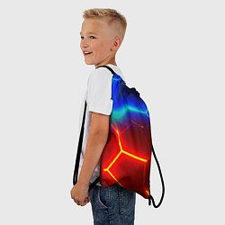 Рюкзак-мешок Красные плиты с ярким светом, цвет: 3D-принт — фото 2
