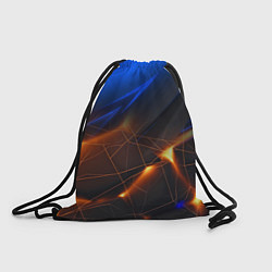 Рюкзак-мешок Синяя абстракция с желтыми плитами, цвет: 3D-принт