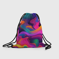Рюкзак-мешок Неоновые формы, цвет: 3D-принт