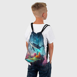 Рюкзак-мешок Космический кит - нейросеть, цвет: 3D-принт — фото 2