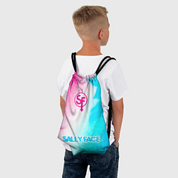 Рюкзак-мешок Sally Face neon gradient style по-центру, цвет: 3D-принт — фото 2