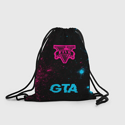 Рюкзак-мешок GTA - neon gradient по-центру, цвет: 3D-принт