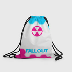 Рюкзак-мешок Fallout neon gradient style по-центру, цвет: 3D-принт